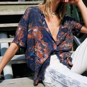 Free People / Share Good Vibes Floral Shirt